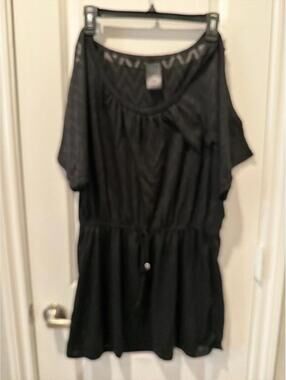 Black Catalina Swim Cover-Up Dress